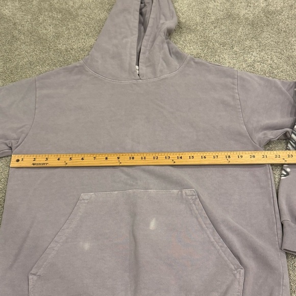 TALENTLESS Women's Purple Rain Pastel Airbrush Logo Sleeve Cotton Hoodie Medium - Picture 7 of 8